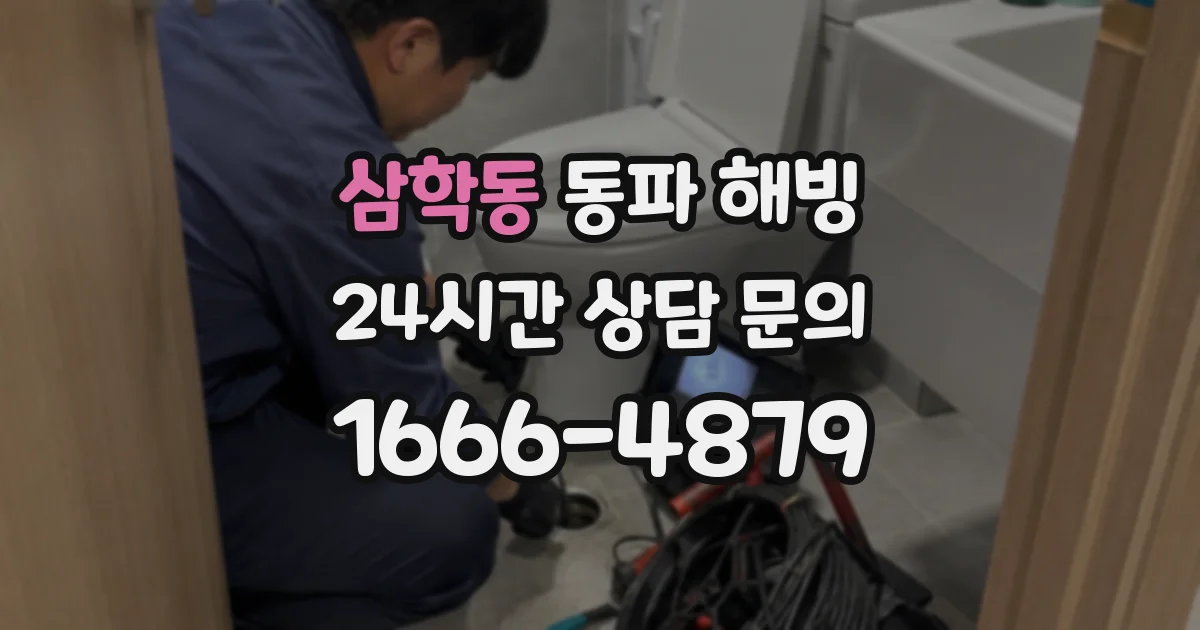 삼학동 동파 해빙
