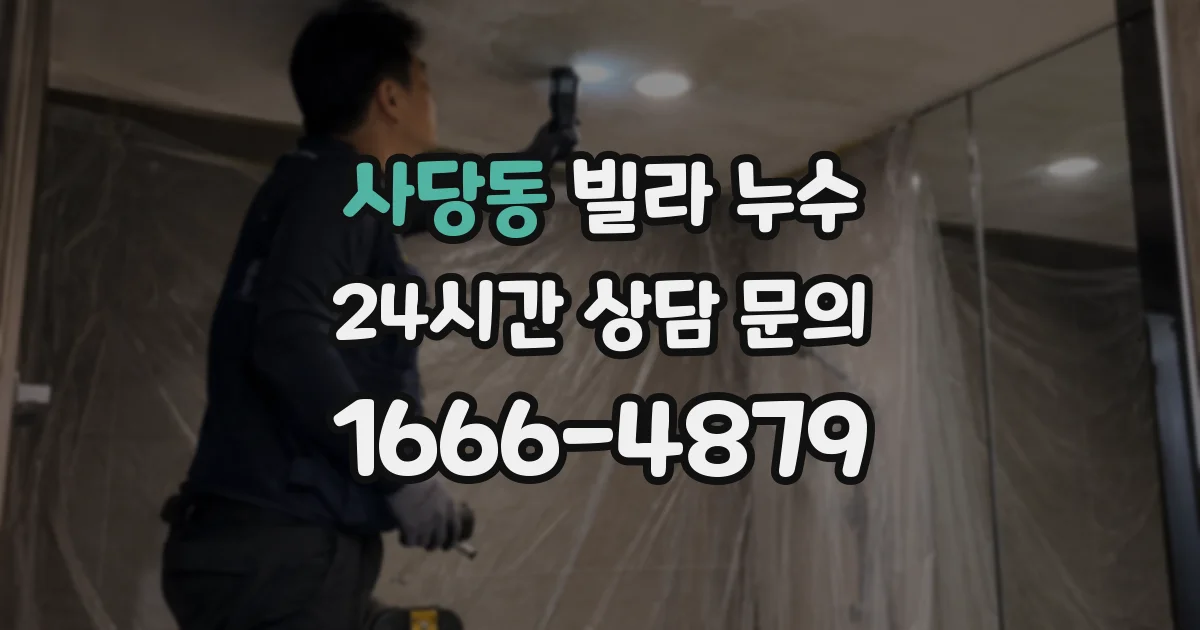 사당동 빌라 누수