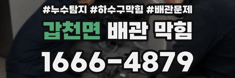 갑천면 배관 막힘