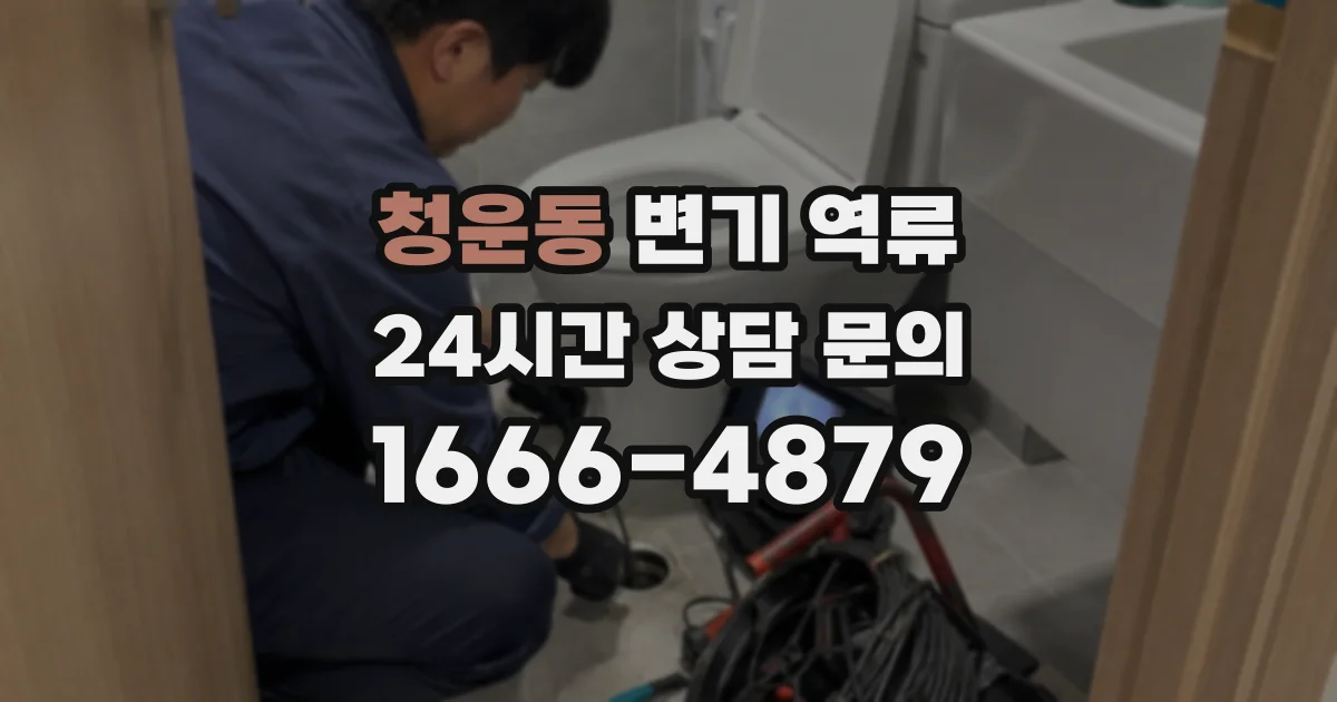 청운동 변기 역류