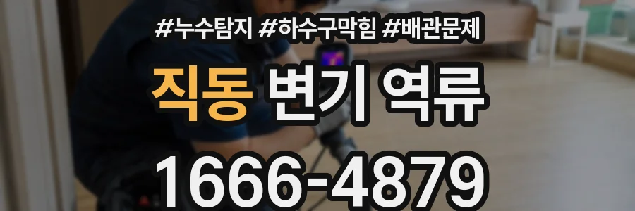직동 변기 역류