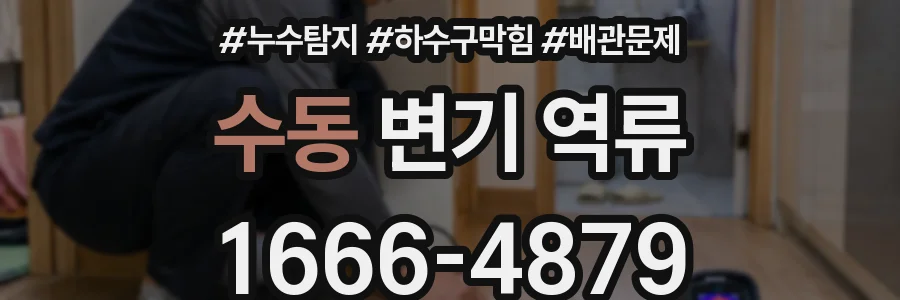 수동 변기 역류