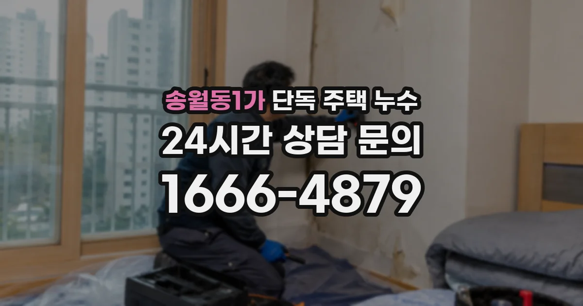 송월동1가 단독 주택 누수