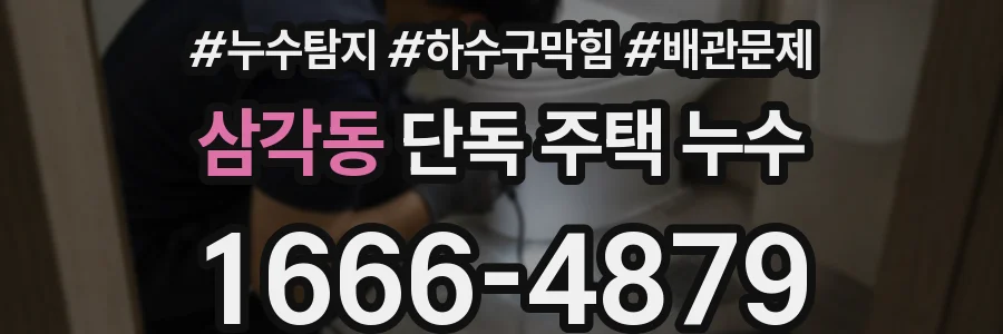 삼각동 단독 주택 누수