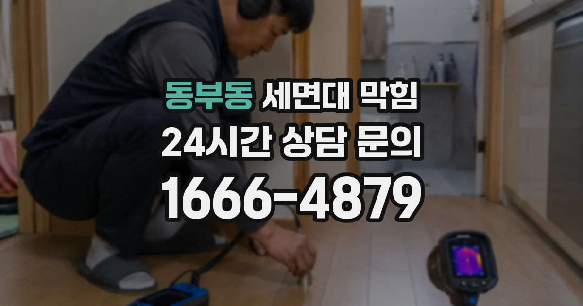 동부동 세면대 막힘