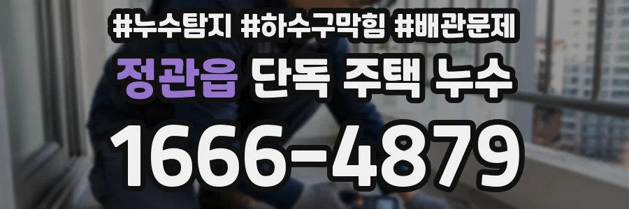 정관읍 단독 주택 누수