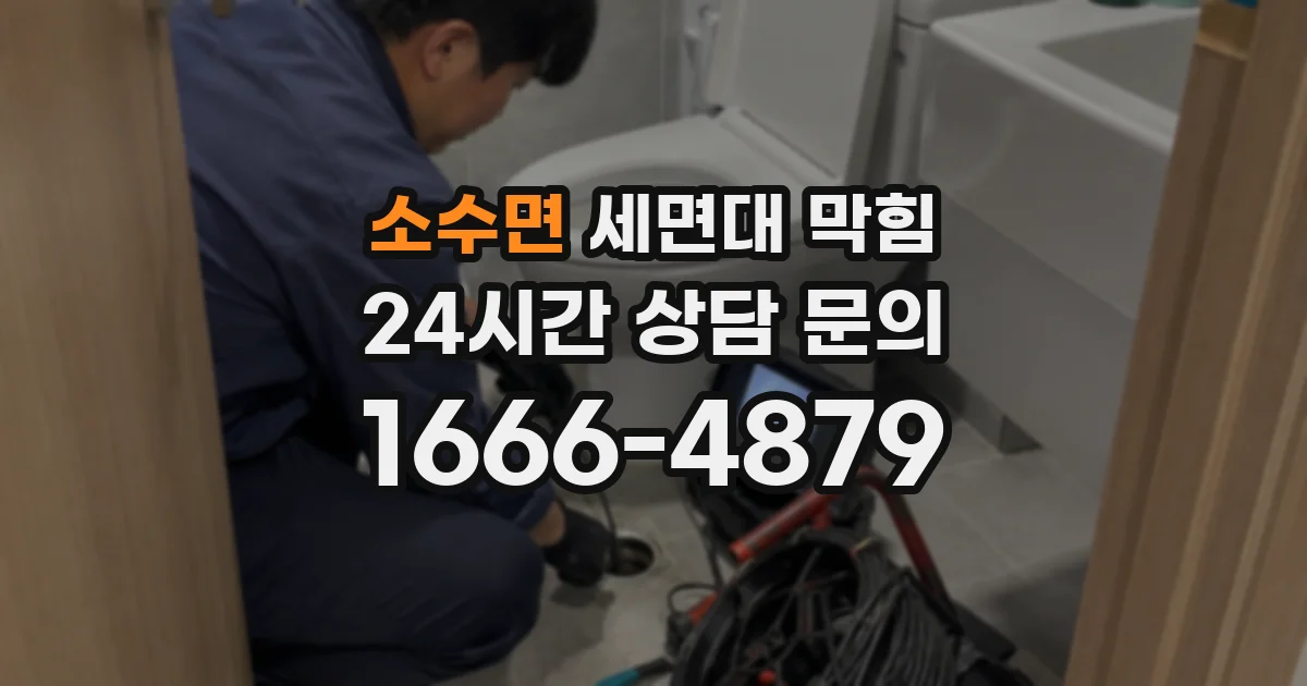 소수면 세면대 막힘
