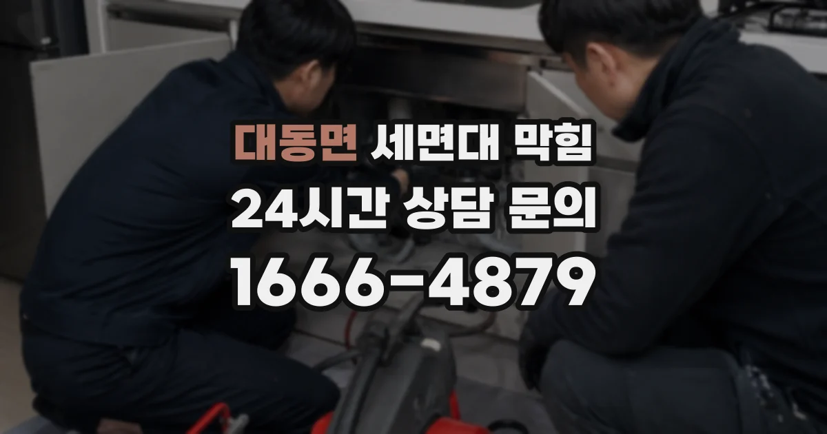 대동면 세면대 막힘