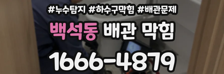 백석동 배관 막힘