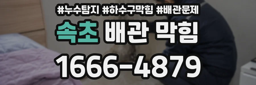 속초 배관 막힘