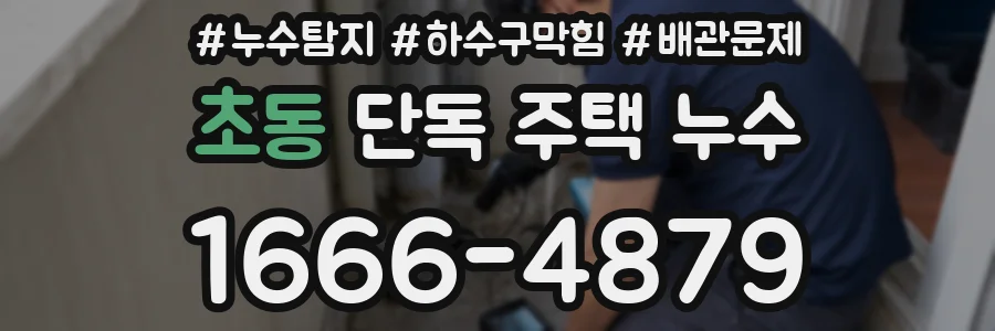 초동 단독 주택 누수