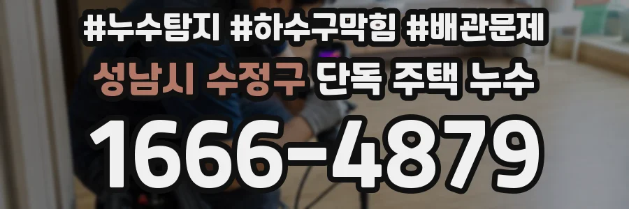 성남시 수정구 단독 주택 누수
