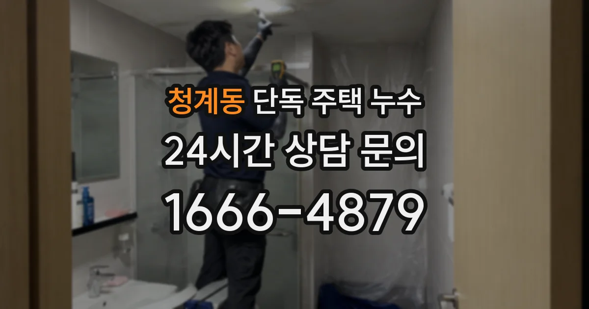 청계동 단독 주택 누수