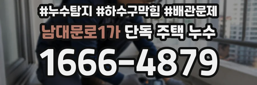 남대문로1가 단독 주택 누수