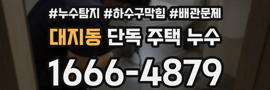대지동 단독 주택 누수