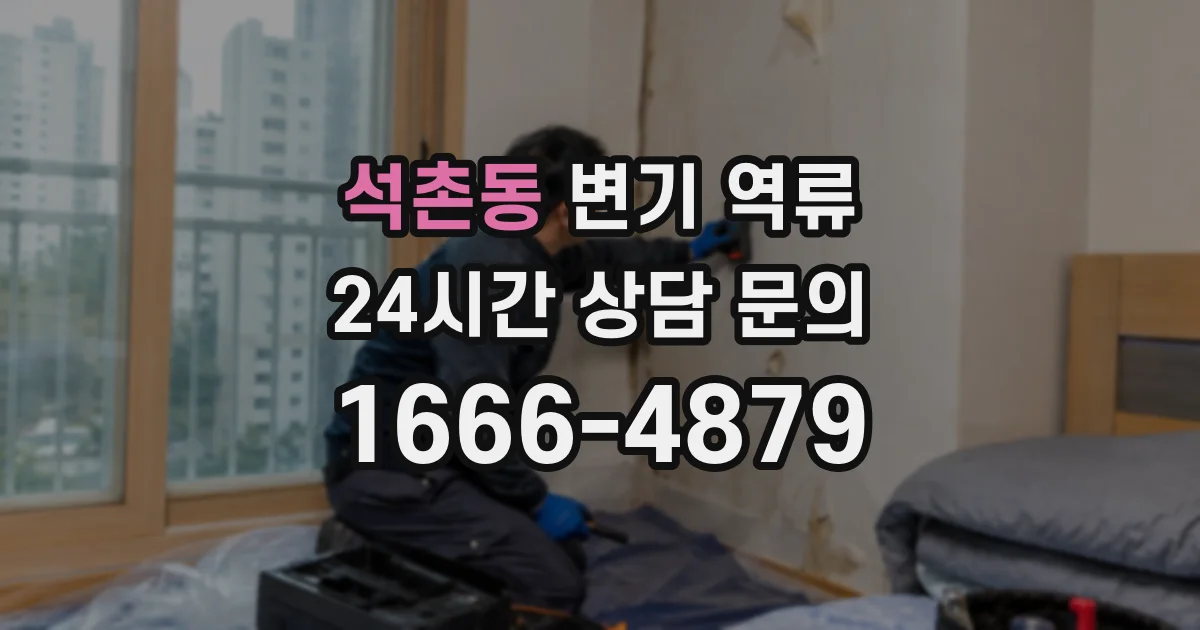 석촌동 변기 역류