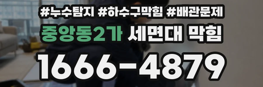 중앙동2가 세면대 막힘
