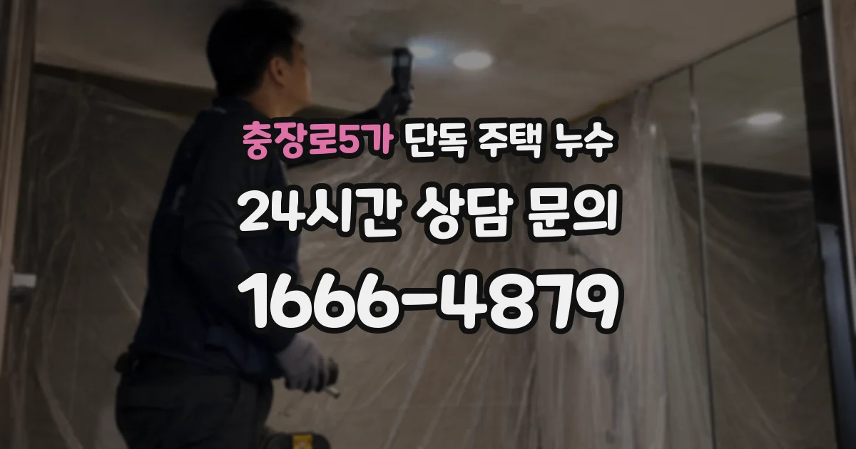 충장로5가 단독 주택 누수