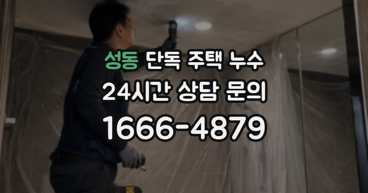 성동 단독 주택 누수