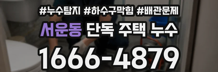 서운동 단독 주택 누수