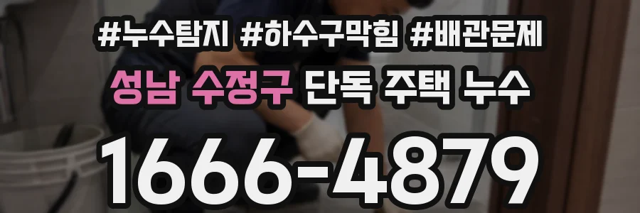 성남 수정구 단독 주택 누수
