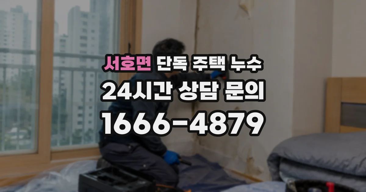 서호면 단독 주택 누수