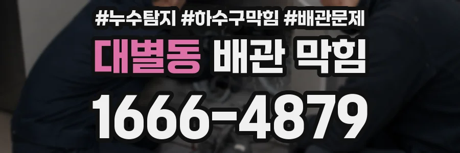 대별동 배관 막힘