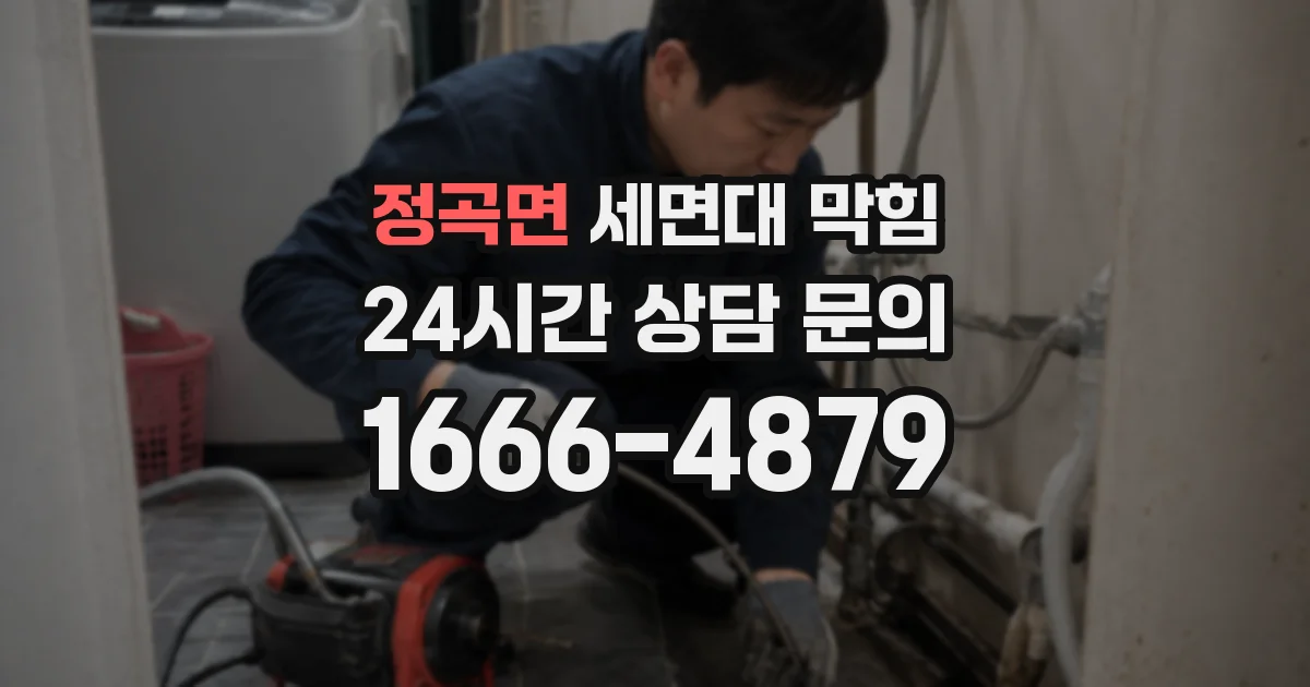 정곡면 세면대 막힘