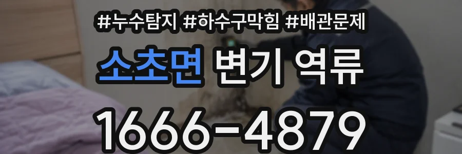 소초면 변기 역류