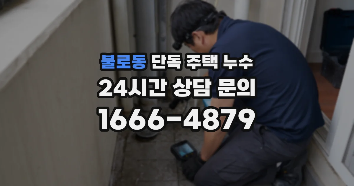 불로동 단독 주택 누수