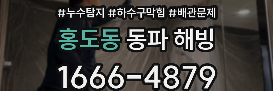 홍도동 동파 해빙