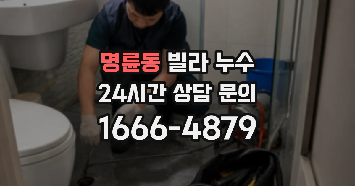 명륜동 빌라 누수