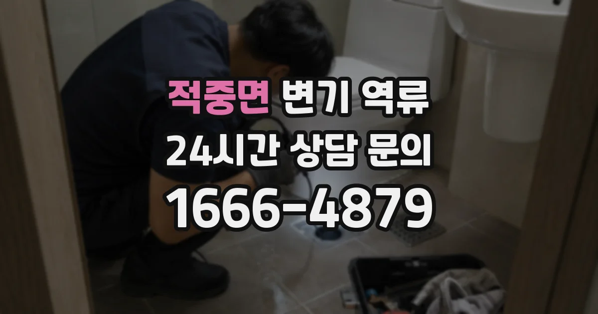 적중면 변기 역류