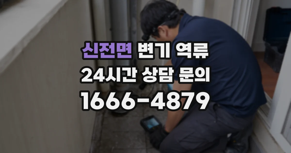 신전면 변기 역류