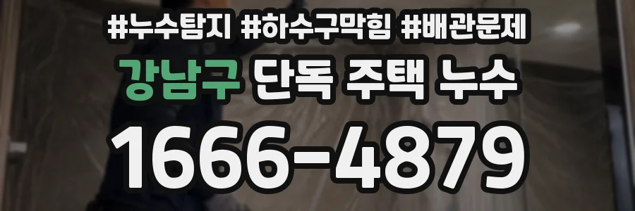 강남구 단독 주택 누수