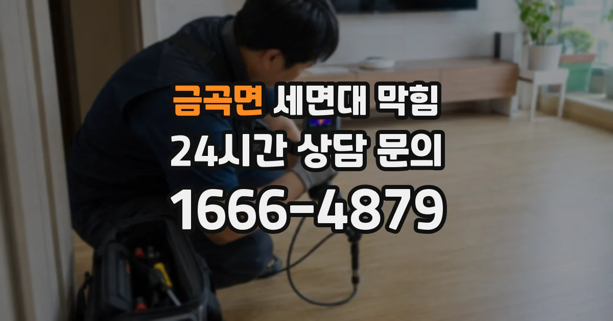 금곡면 세면대 막힘