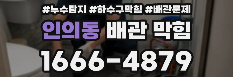 인의동 배관 막힘