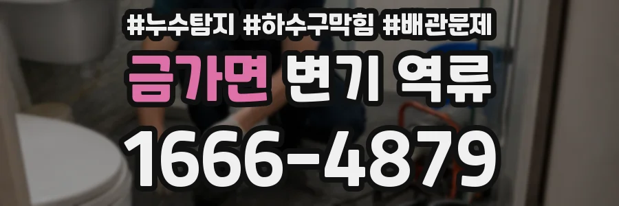 금가면 변기 역류