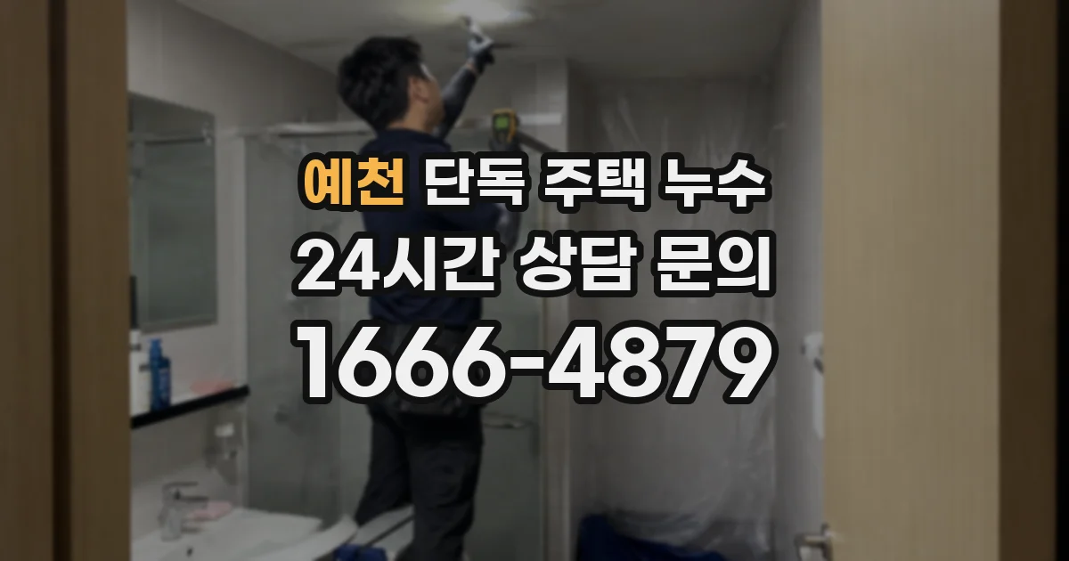 예천 단독 주택 누수