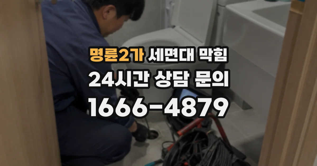 명륜2가 세면대 막힘