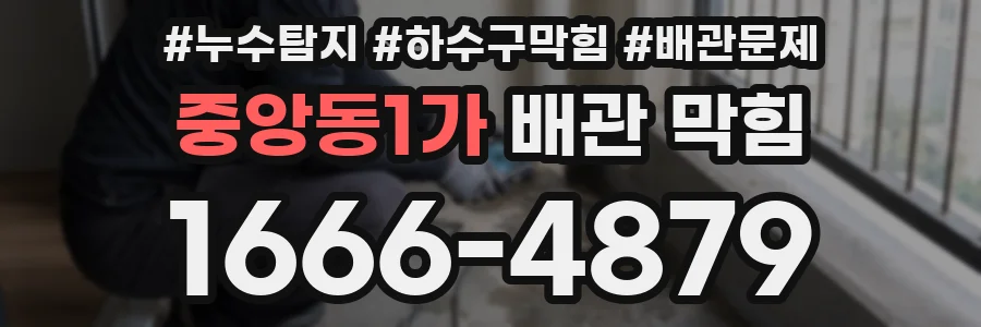 중앙동1가 배관 막힘