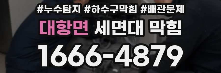 대항면 세면대 막힘