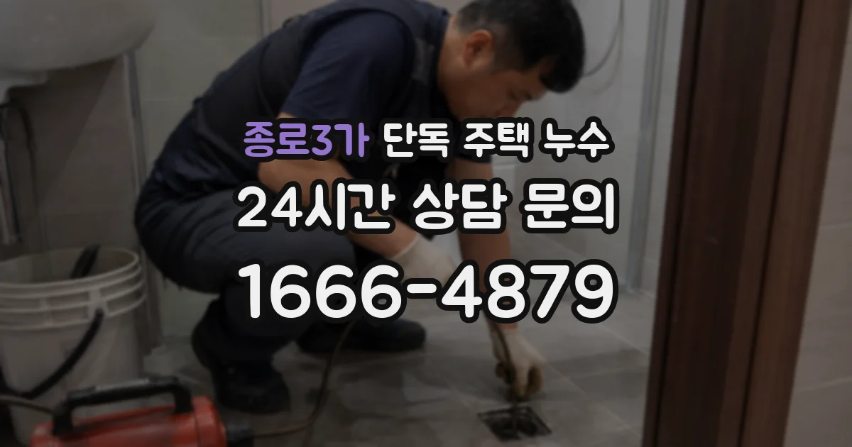 종로3가 단독 주택 누수