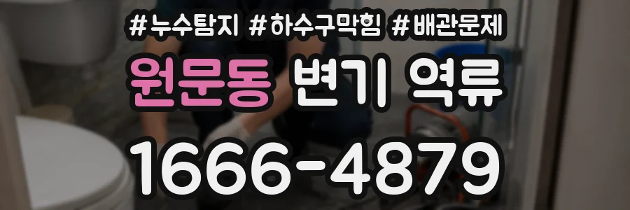 원문동 변기 역류