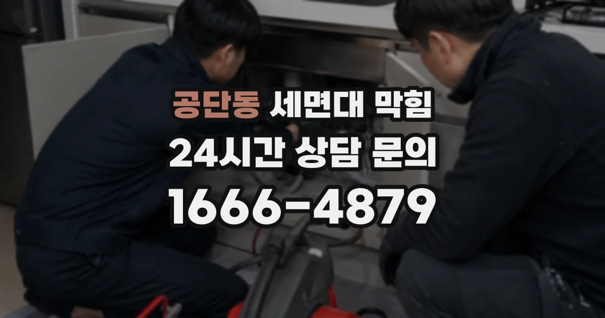 공단동 세면대 막힘