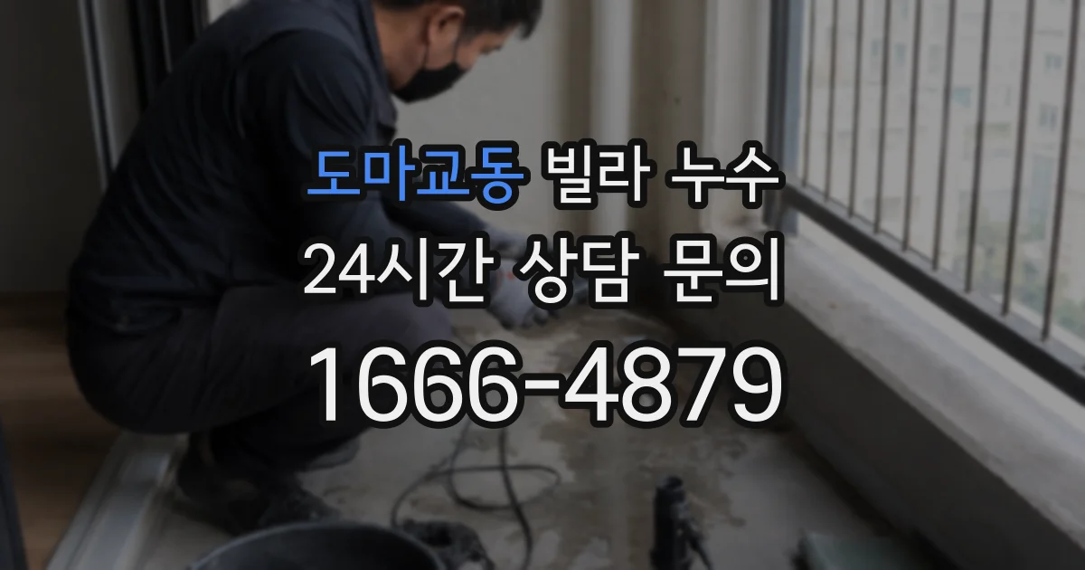 도마교동 빌라 누수