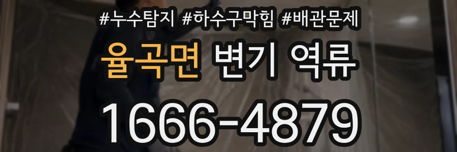 율곡면 변기 역류