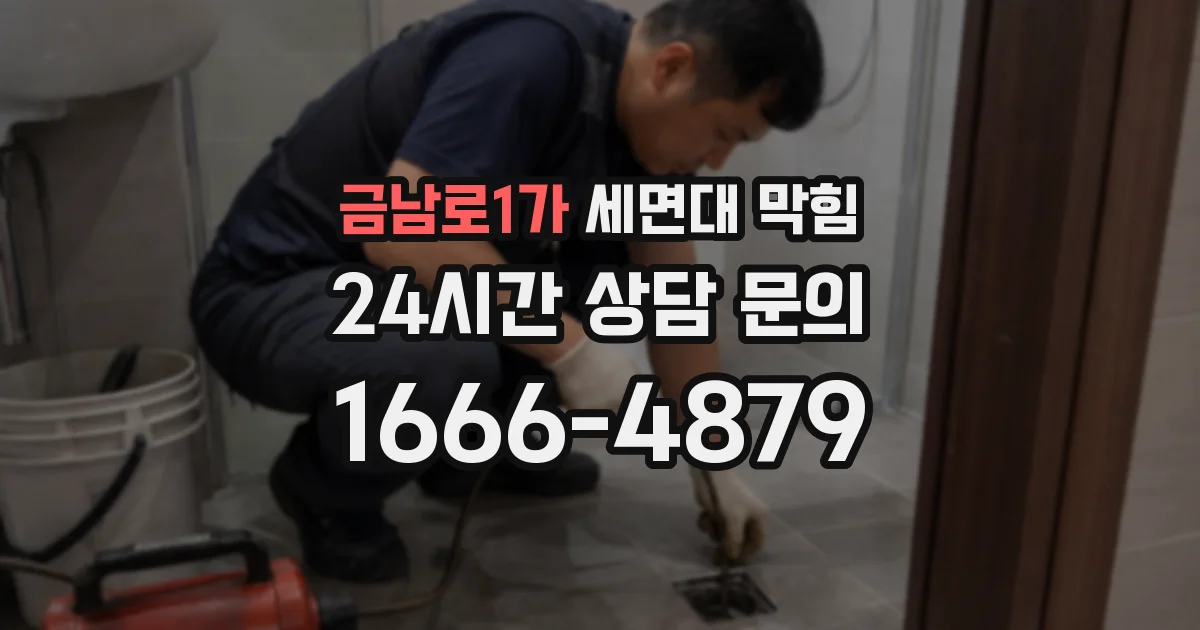 금남로1가 세면대 막힘