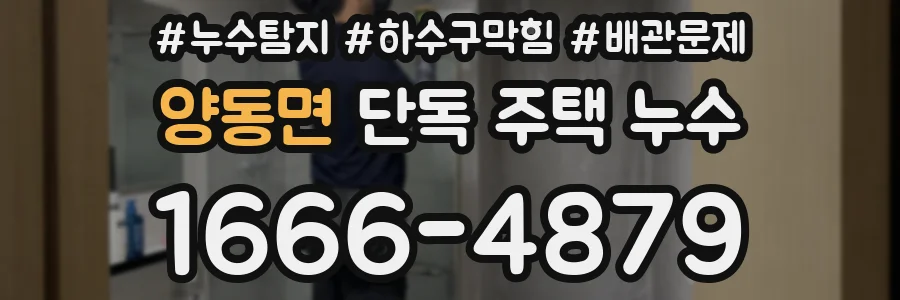 양동면 단독 주택 누수