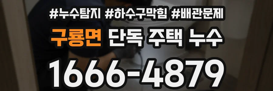 구룡면 단독 주택 누수